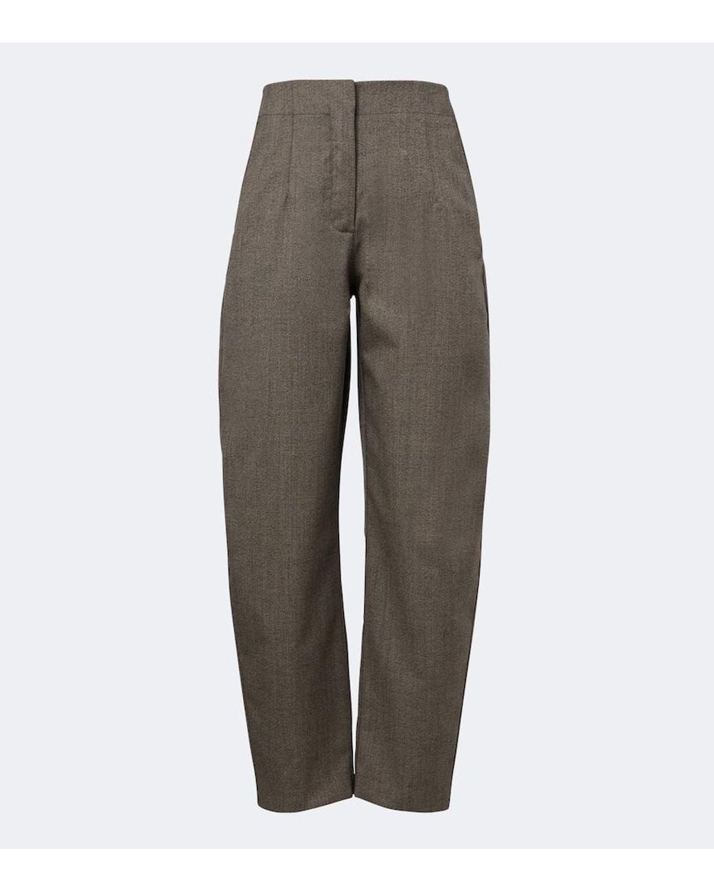 Jacquemus Gray Citta Cotton Barrel-Leg Pants