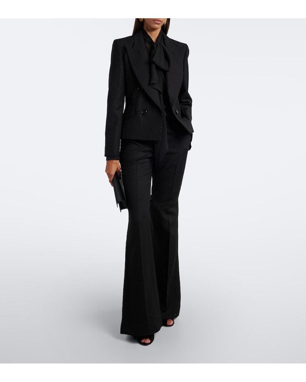 Nina Ricci Black Silk Chiffon Blouse