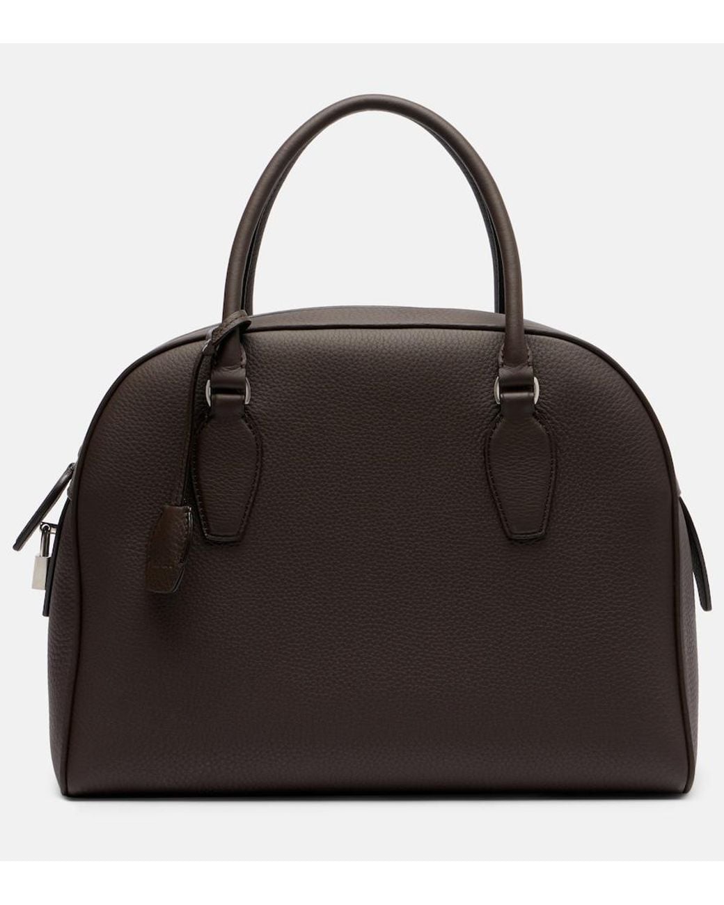 The Row Black India 12 Leather Tote Bag