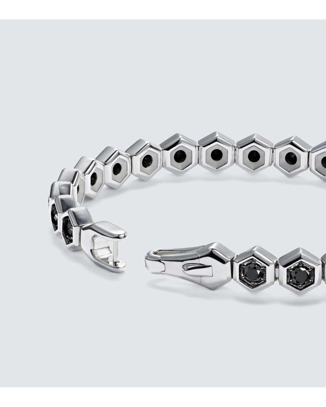 David Yurman Metallic Hex Sterling Bracelet (925) With Diamonds for men