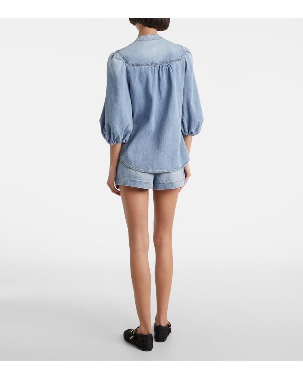 Zimmermann Blue Lucky Denim Blouse