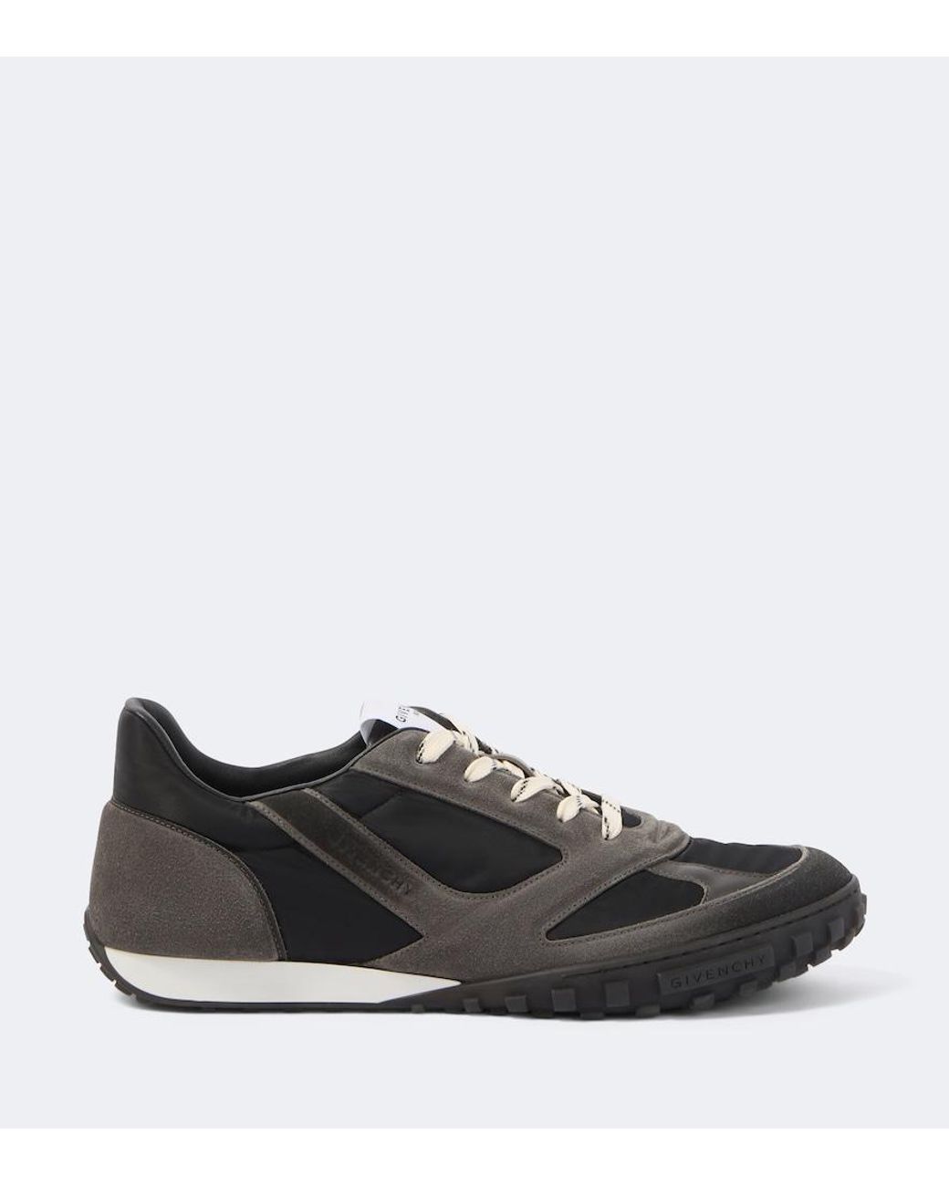 Givenchy Black Glide Suede-Trimmed Sneakers for men