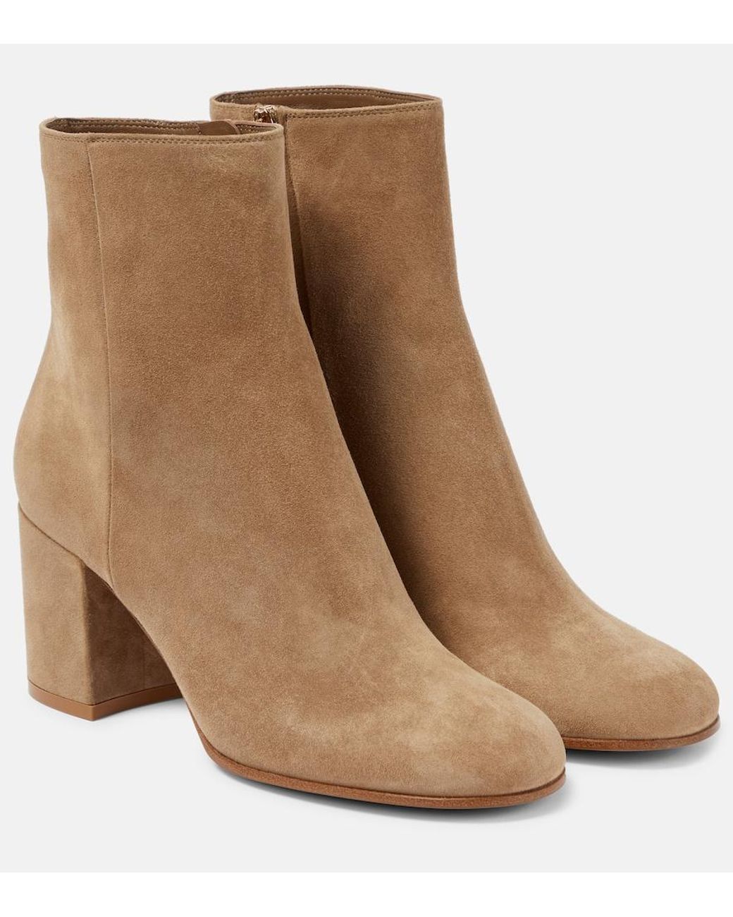 Gianvito Rossi Brown Joelle Suede Ankle Boots