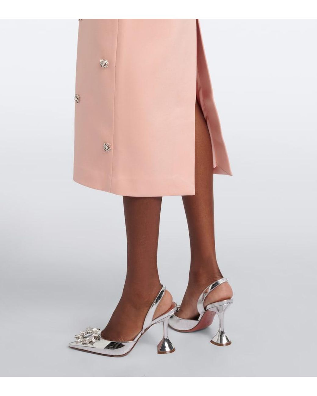 Rebecca Vallance Pink Ayla Embellished Satin Cocktail Dress