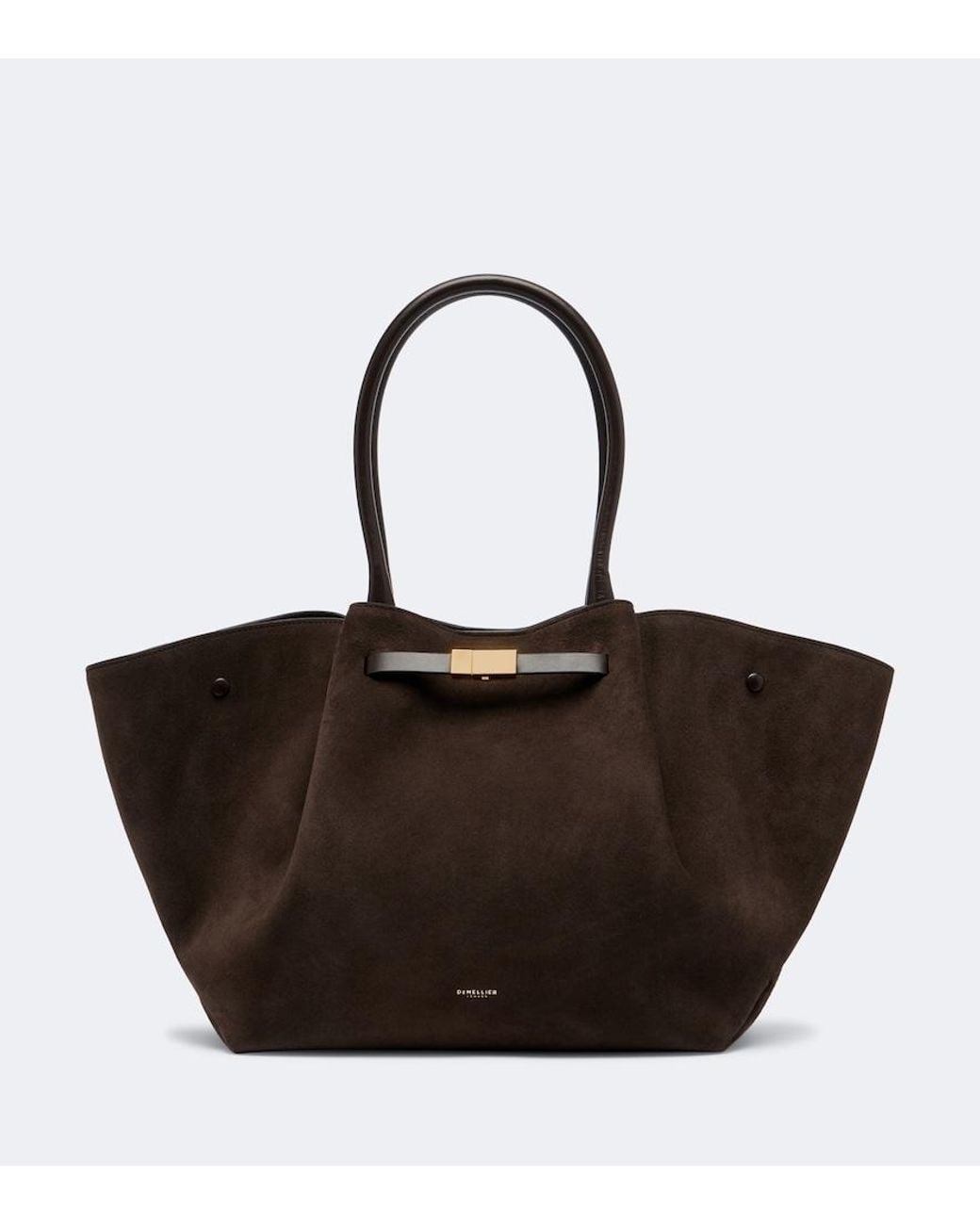 DeMellier London Black New York Medium Suede Tote Bag