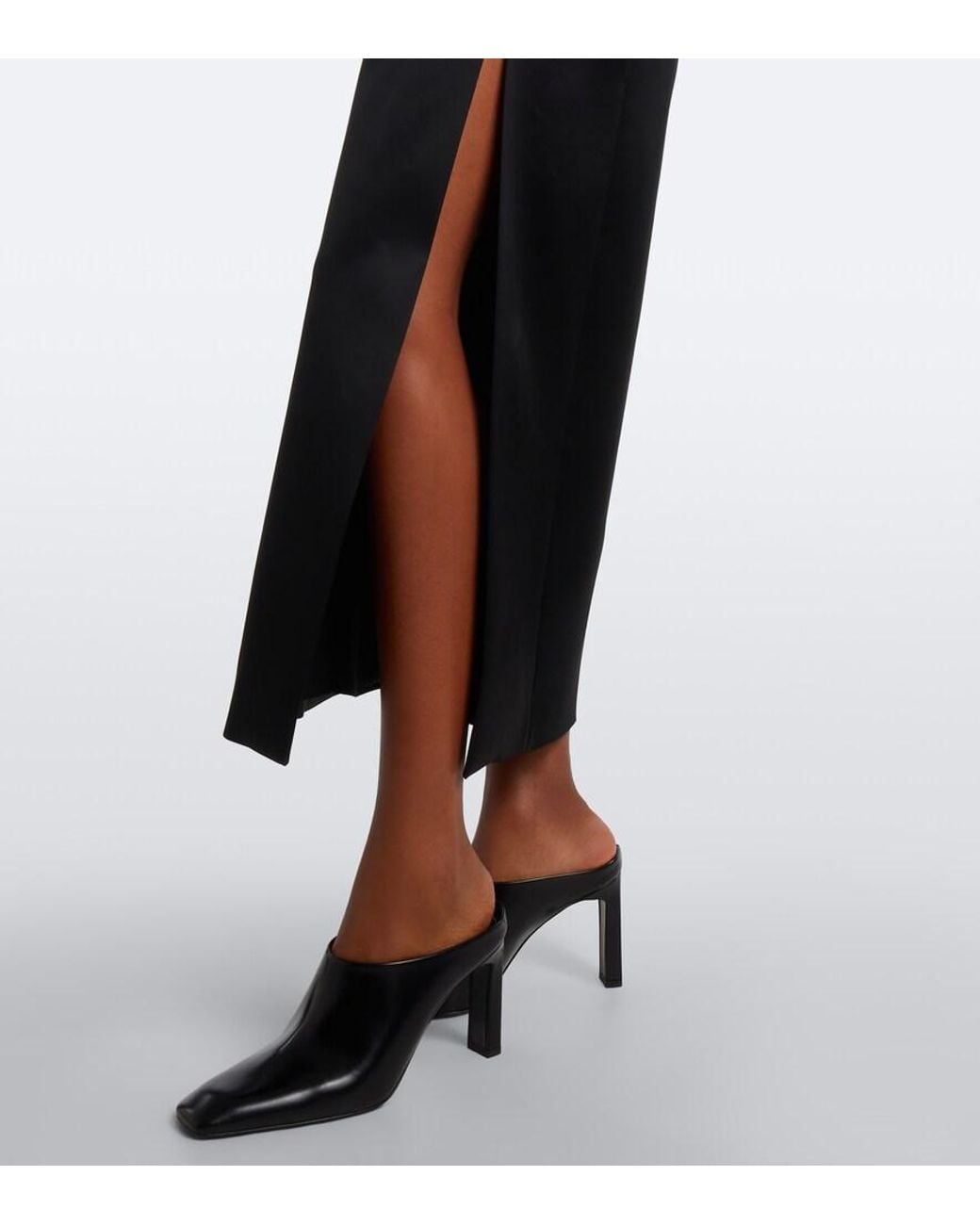Sportmax Black Satin Cocktail Dress