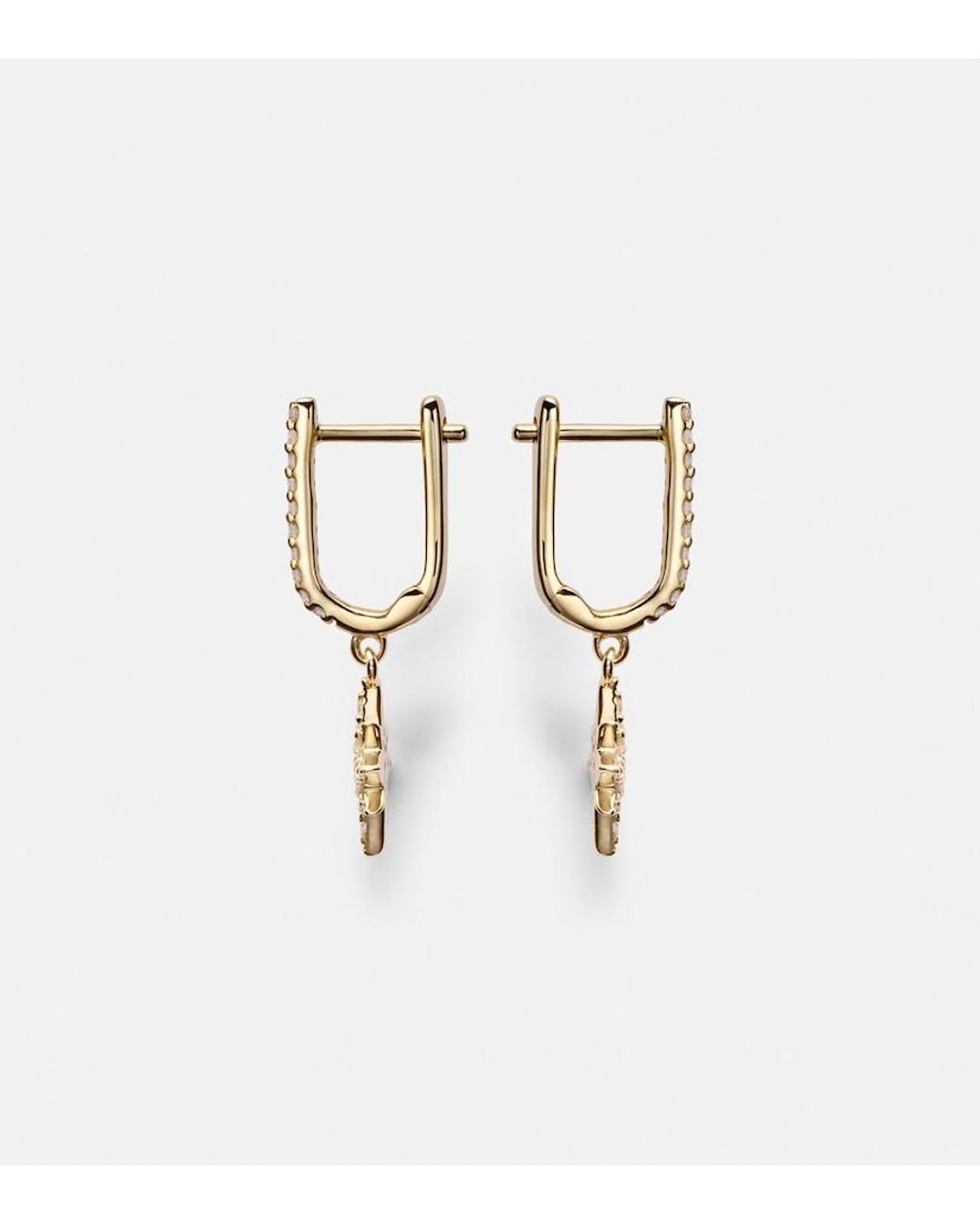 STONE AND STRAND White Northern Star 14Kt Drop Earrings With Diamonds