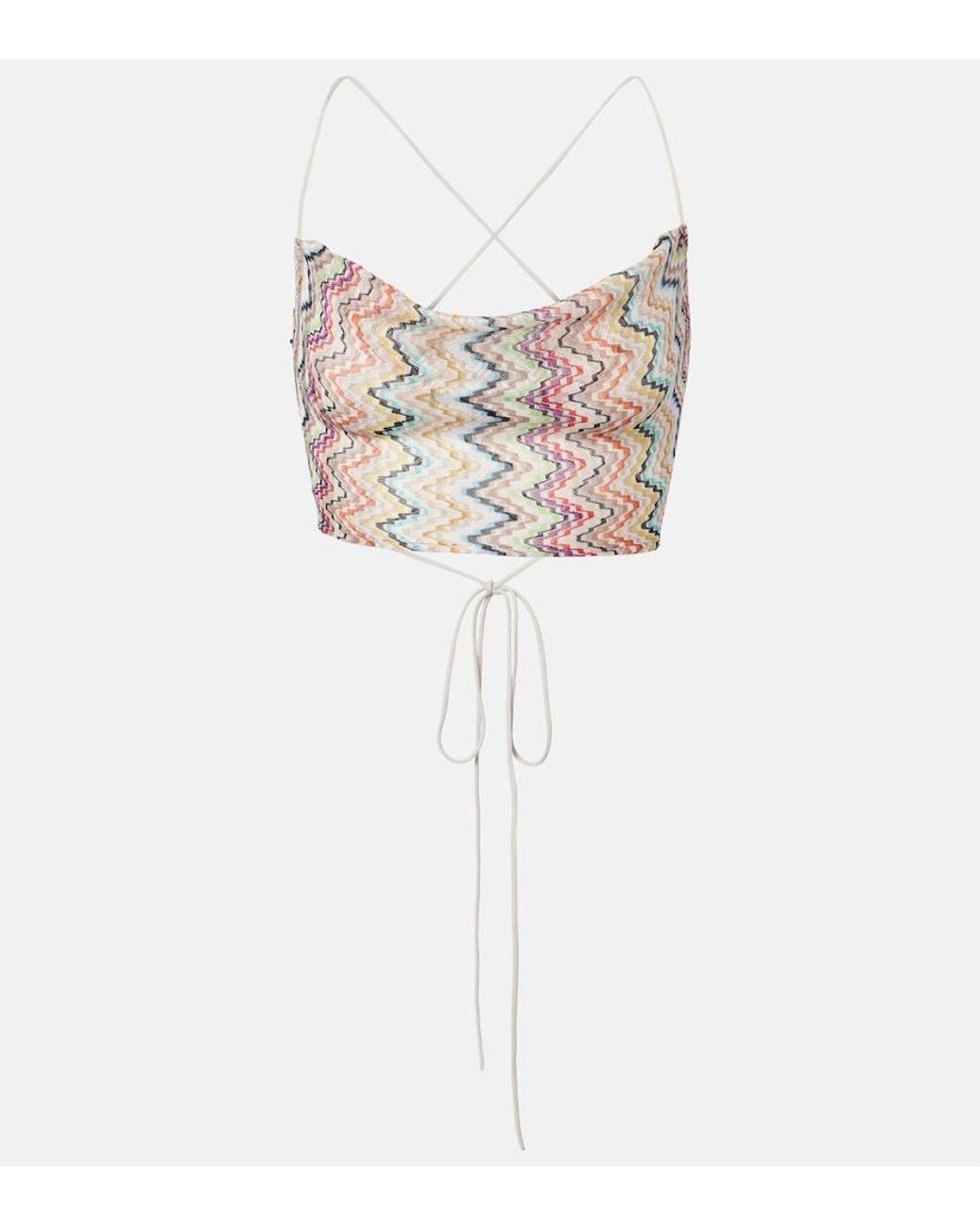 Missoni White Zigzag Crop Top
