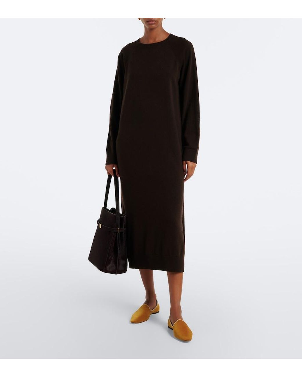 Jardin Des Orangers Black Wool And Cashmere Sweater Dress