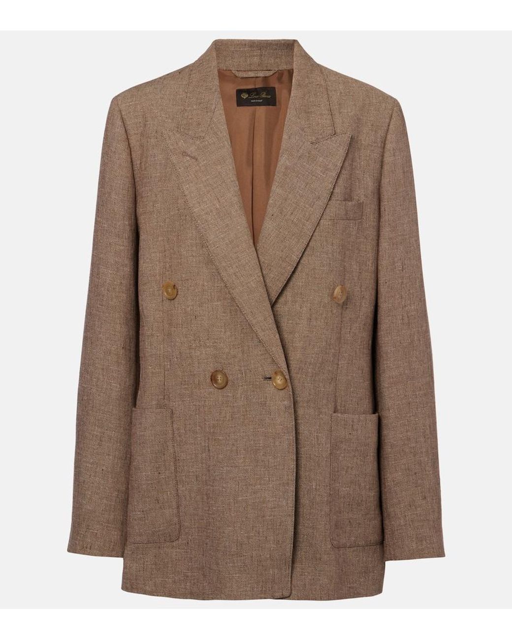 Loro Piana Brown Linen Blazer