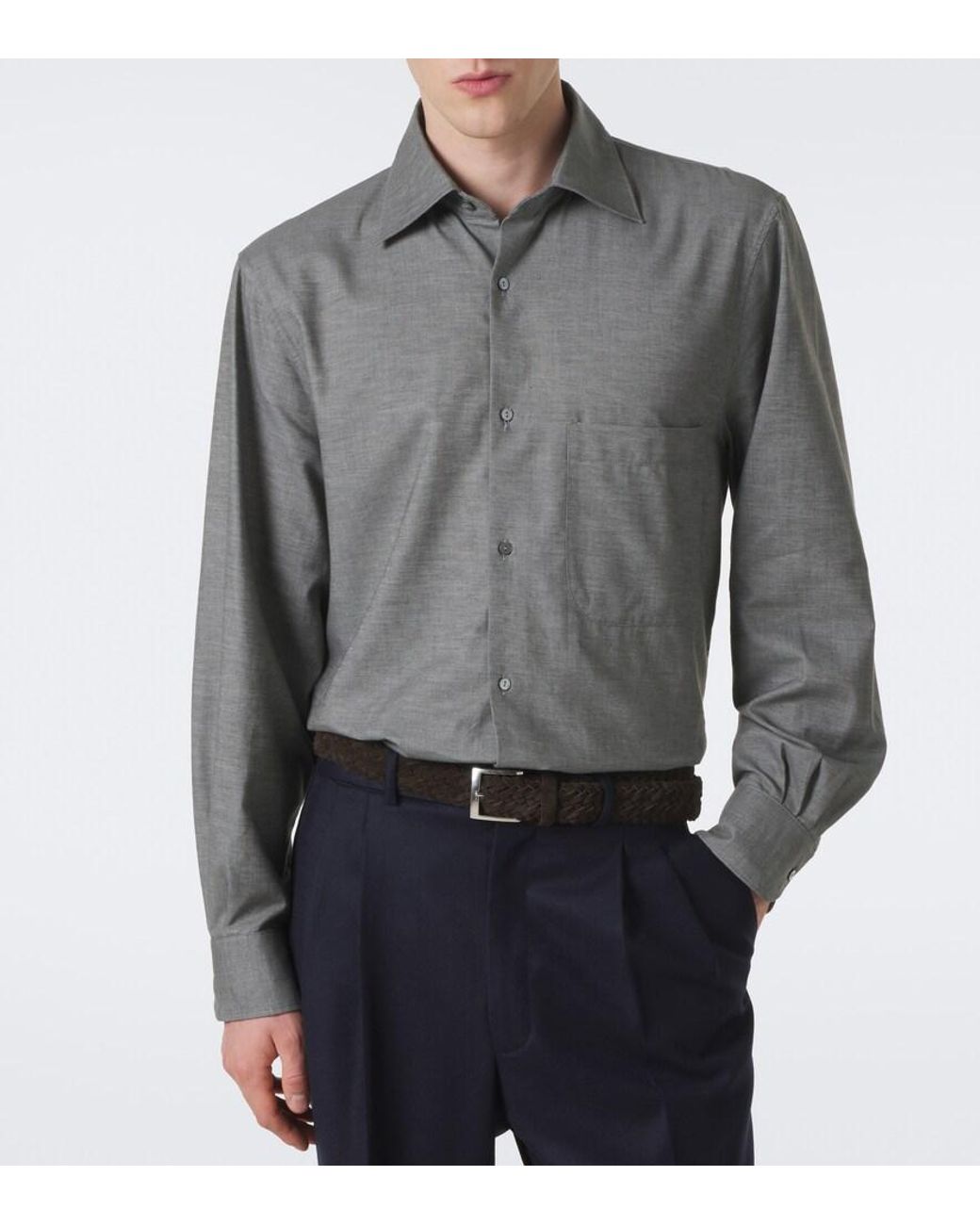 STÒFFA Gray Cotton Shirt for men