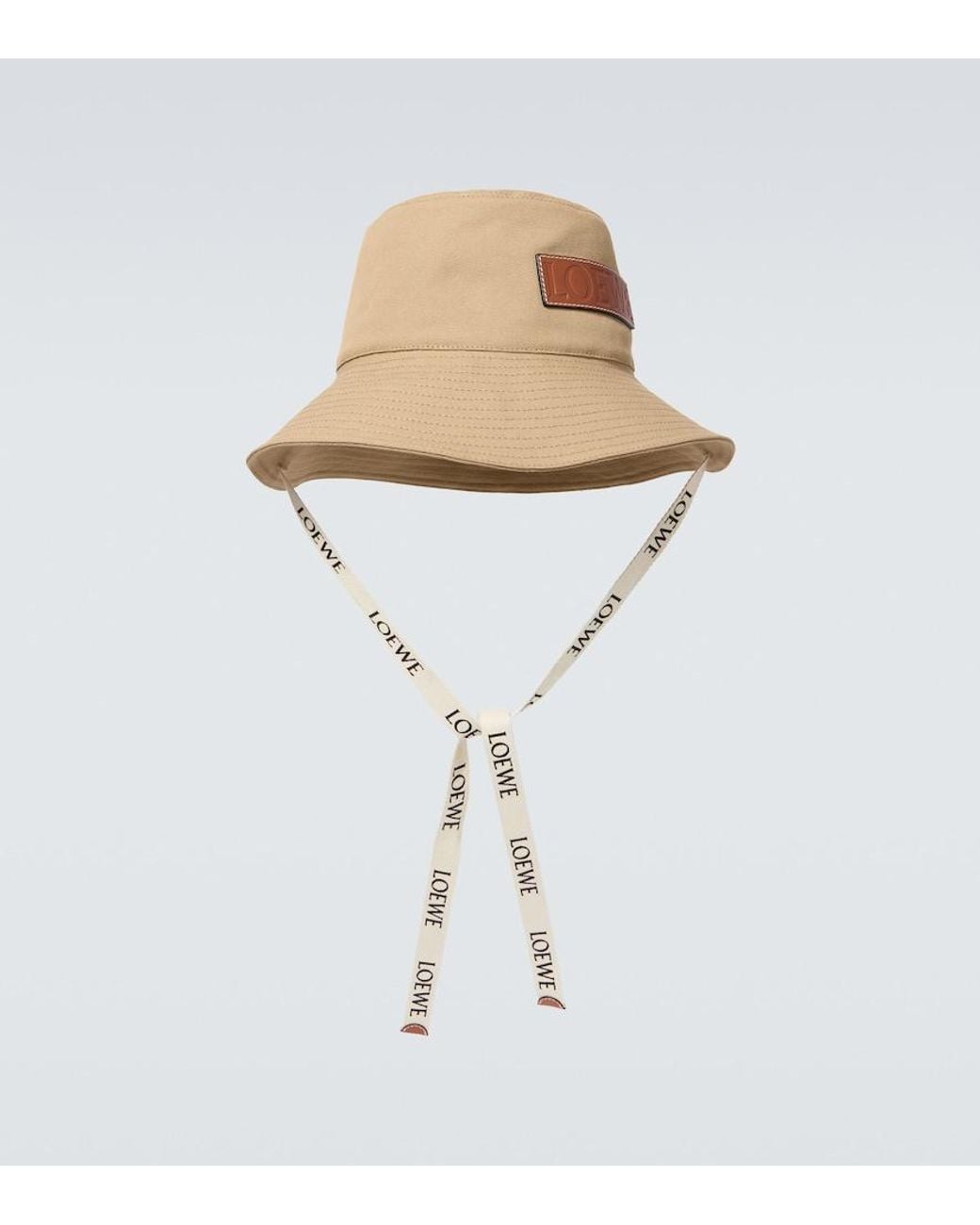 Loewe Paula's Ibiza Fisherman Canvas Bucket Hat in White for Men