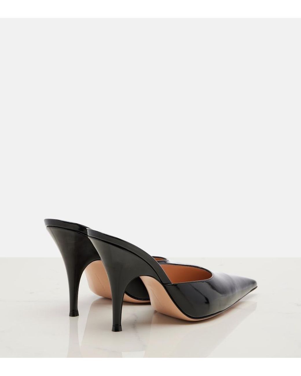 Gianvito Rossi Black Leather Mules
