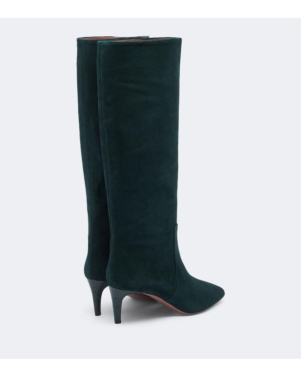 Paris Texas Blue Stiletto Suede Knee-High Boots