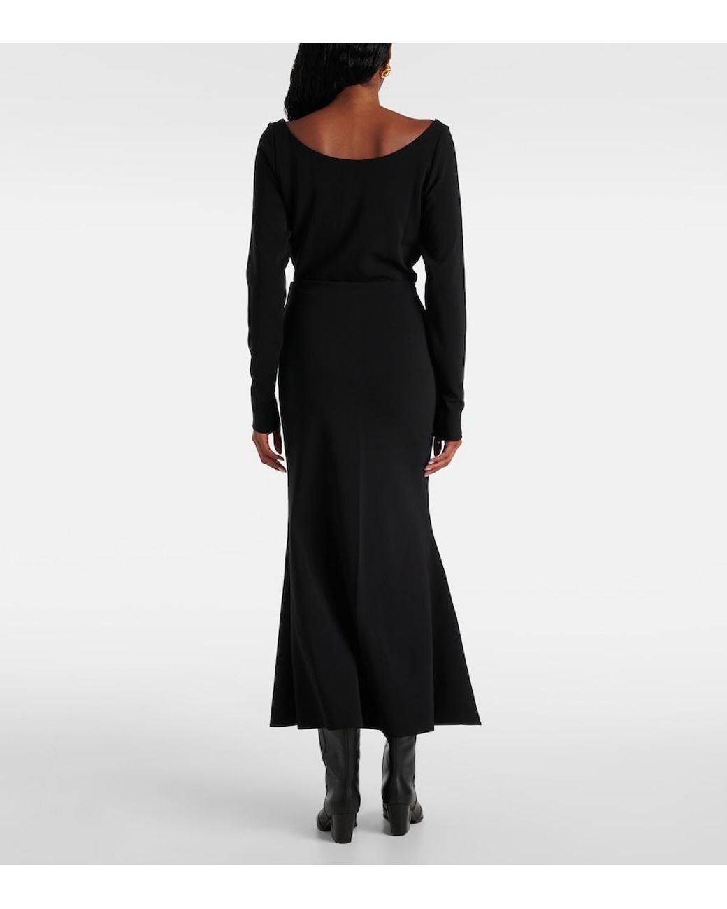 Dorothee Schumacher Black Soft Shape Midi Skirt