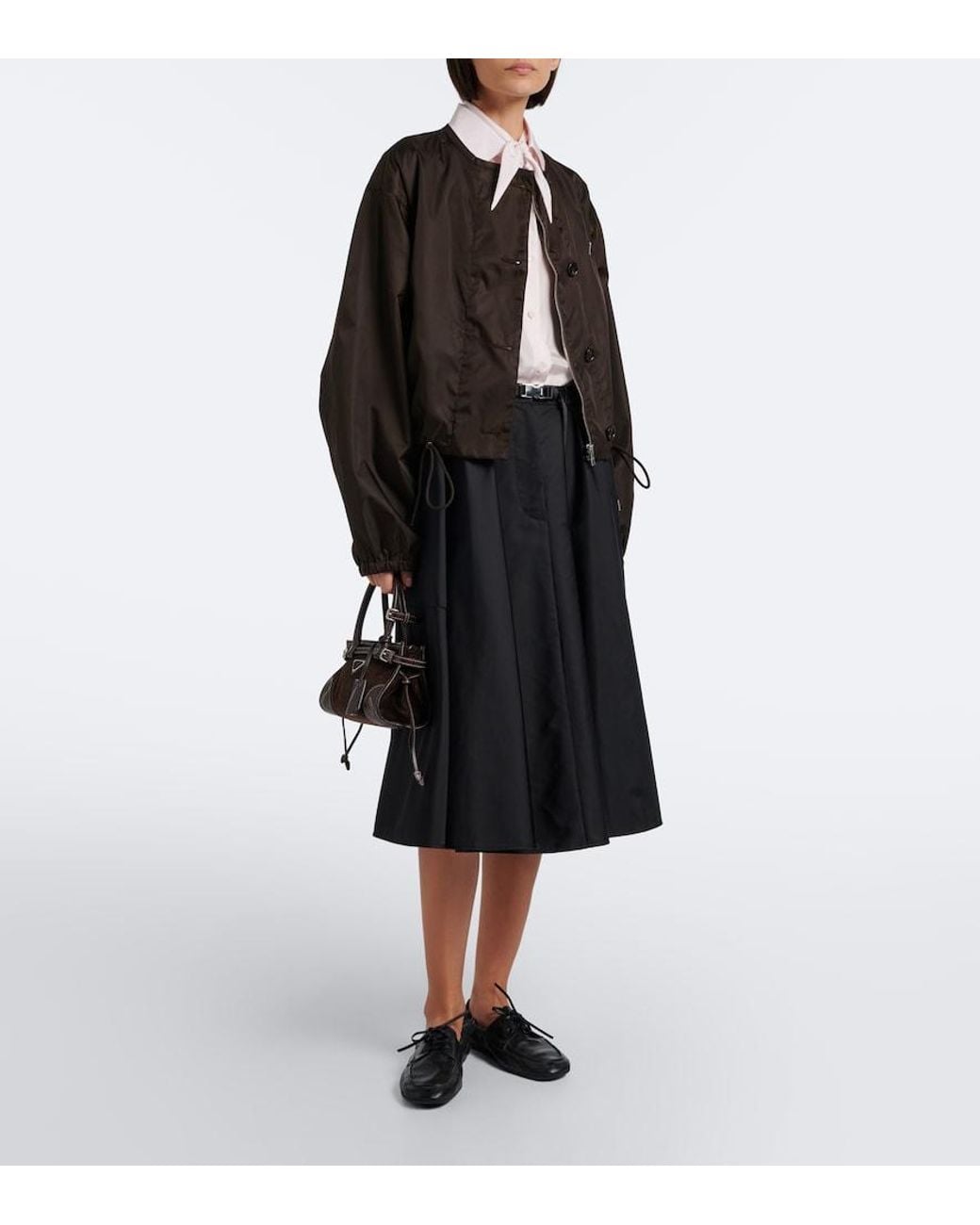 Prada Black Re-Nylon Cropped Jacket