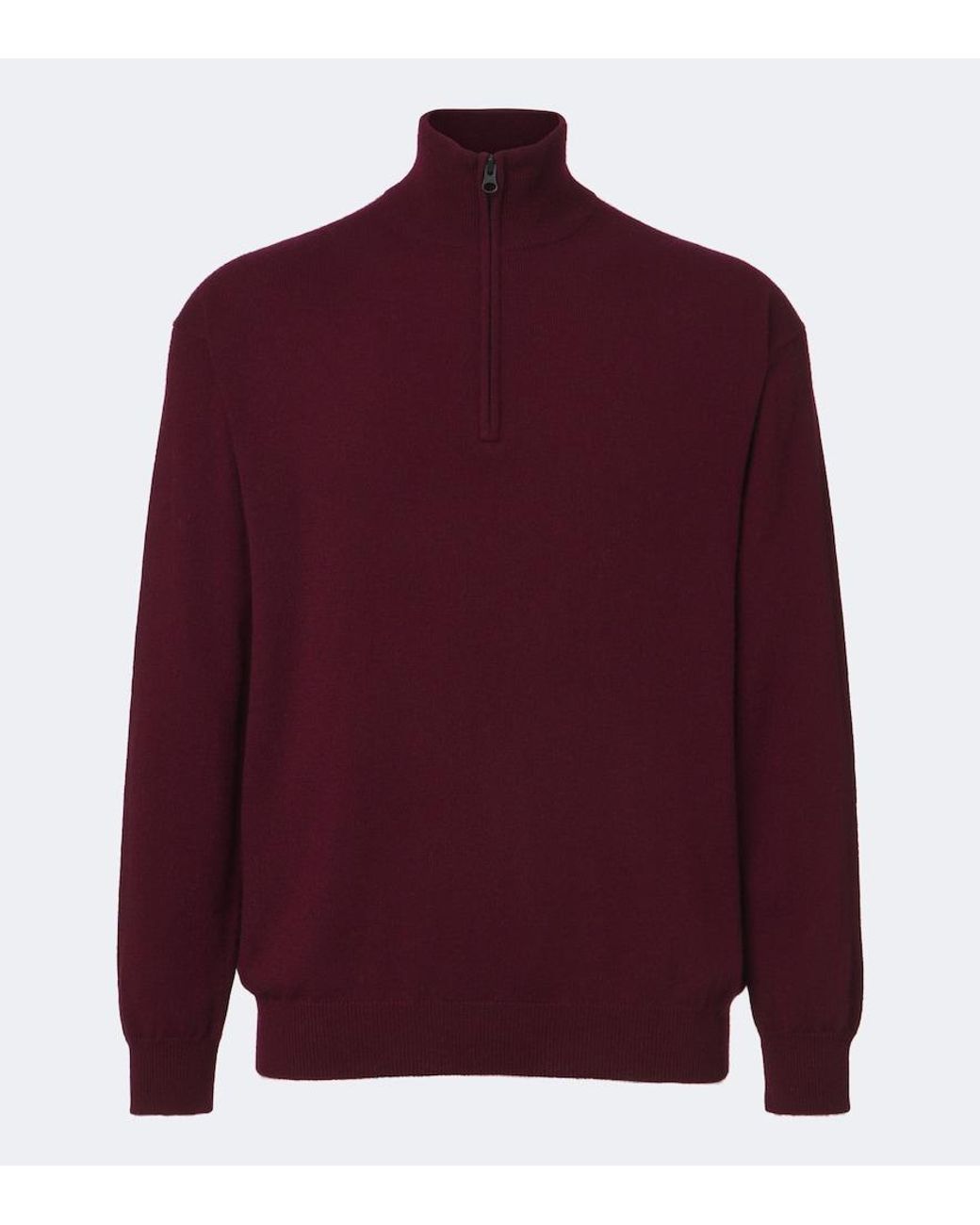 Lisa Yang Red Augustus Cashmere Half-Zip Sweater for men