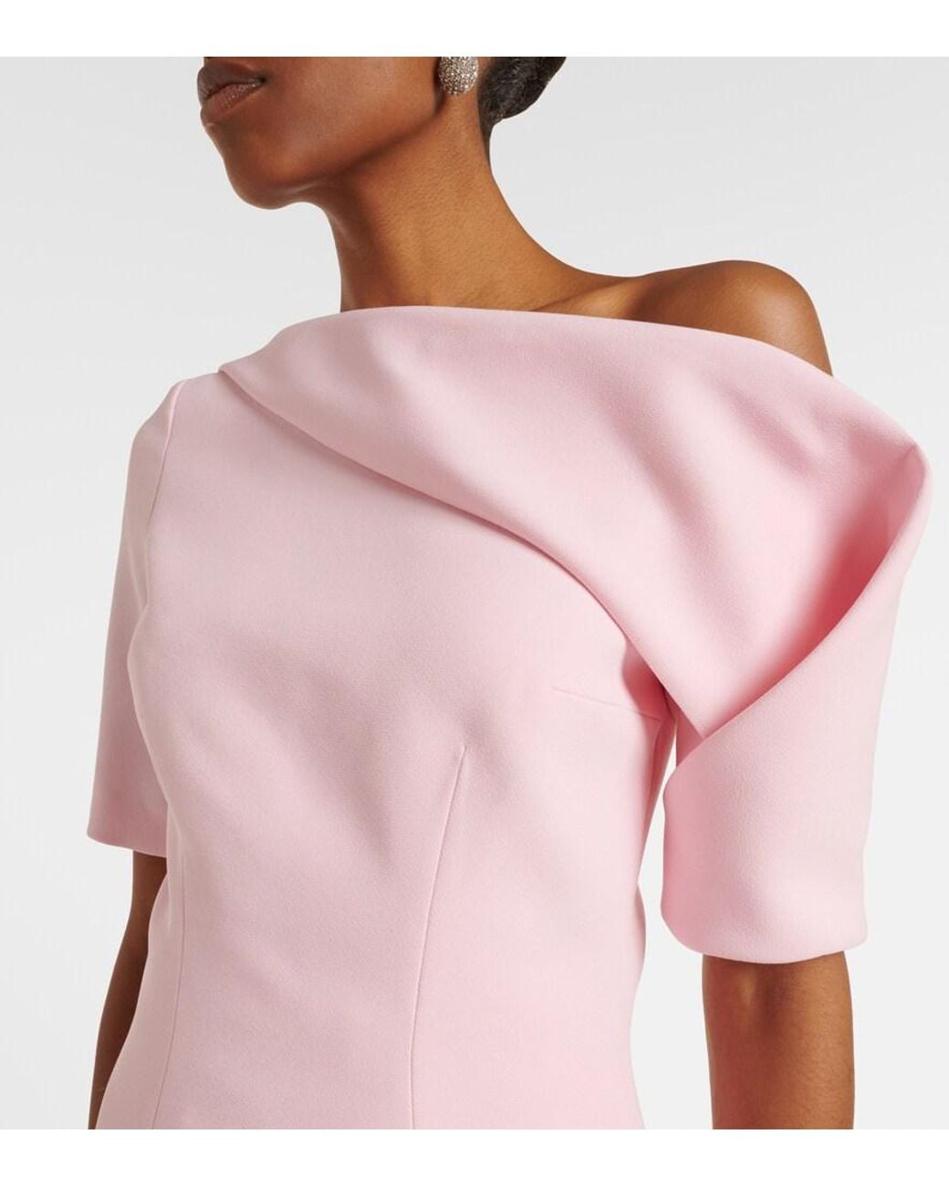 Safiyaa Pink Marley Draped Crepe Top