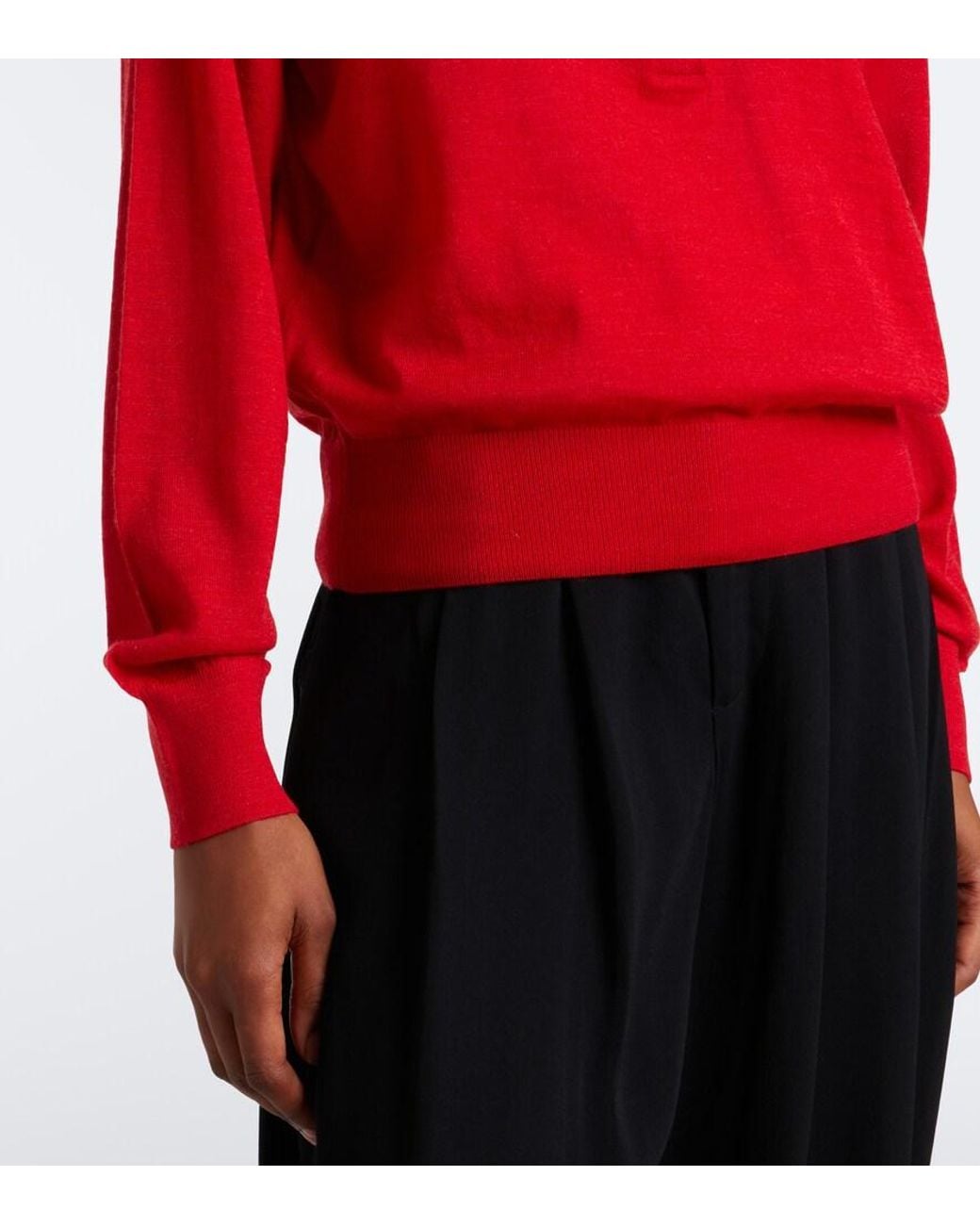Polo Ralph Lauren Red Wool Polo Sweater