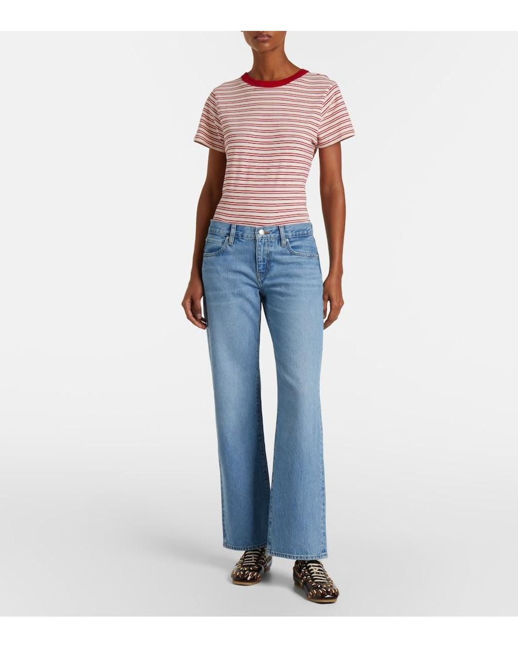 FRAME Blue The Saturday Straight Jeans