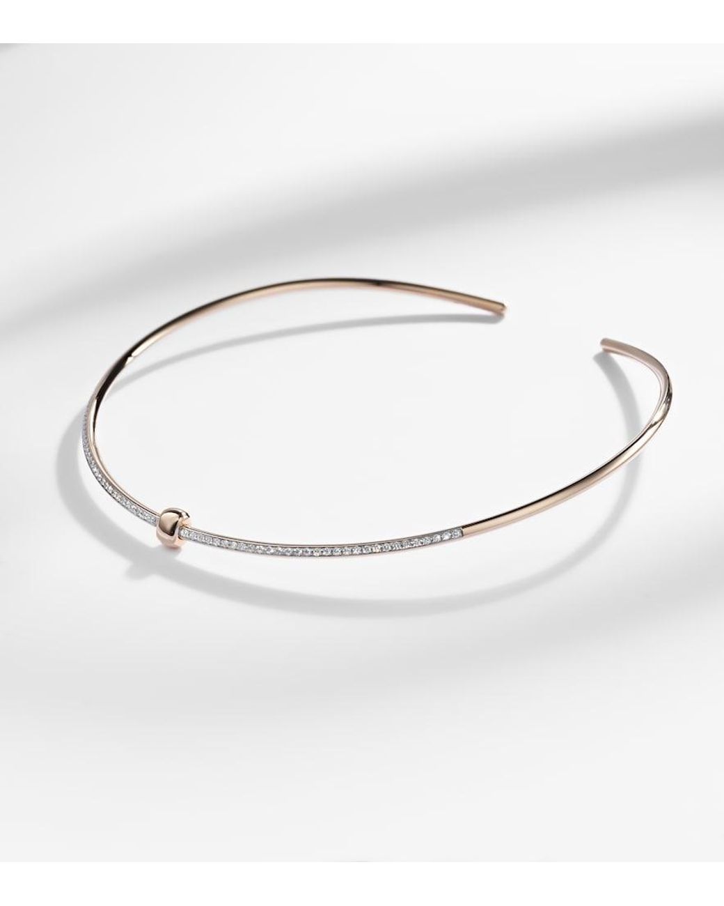 Pomellato Metallic Together 18Kt Rose Choker With Diamonds