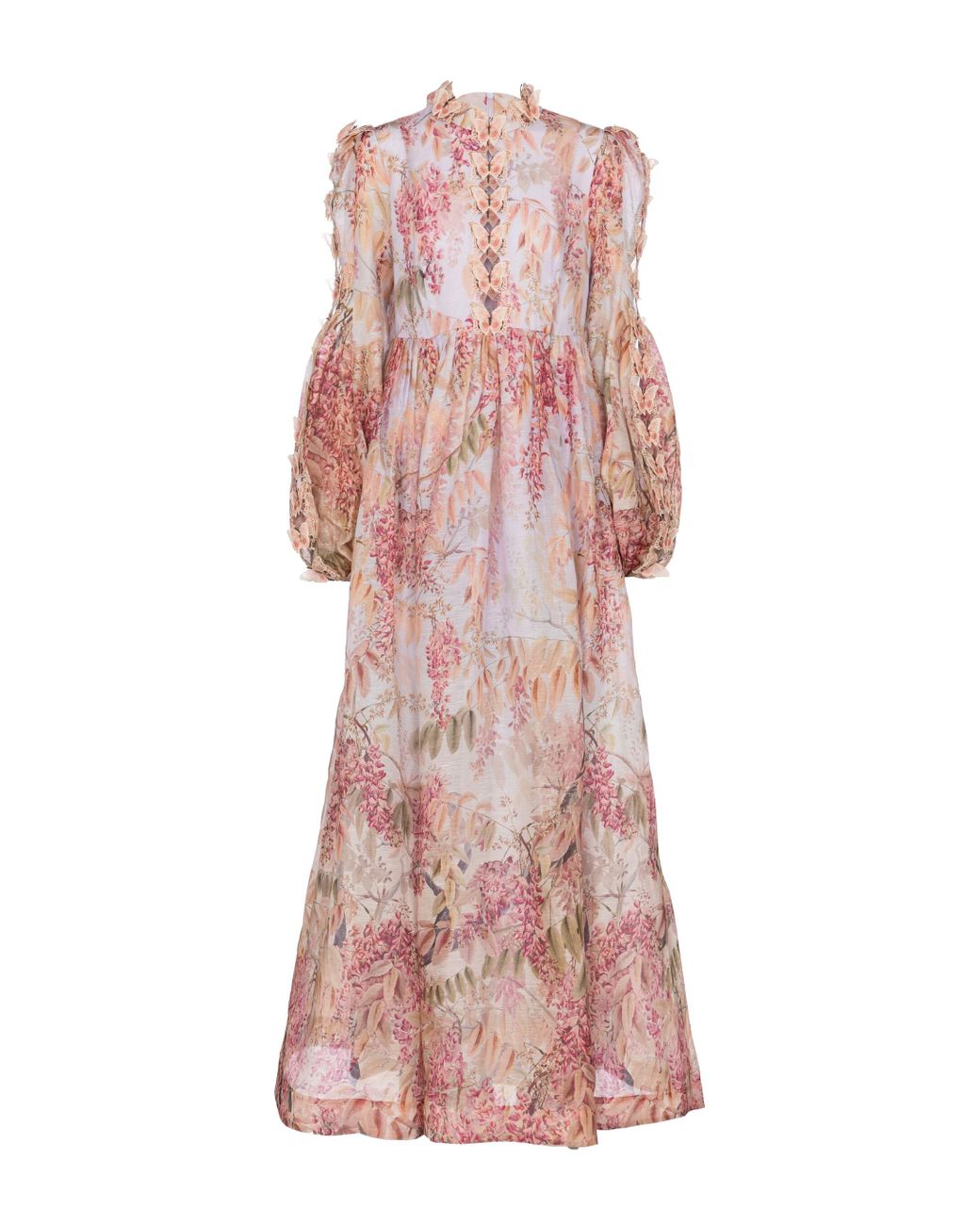 Zimmermann Botanica Butterfly Linen And Silk Gown in Pink - Lyst