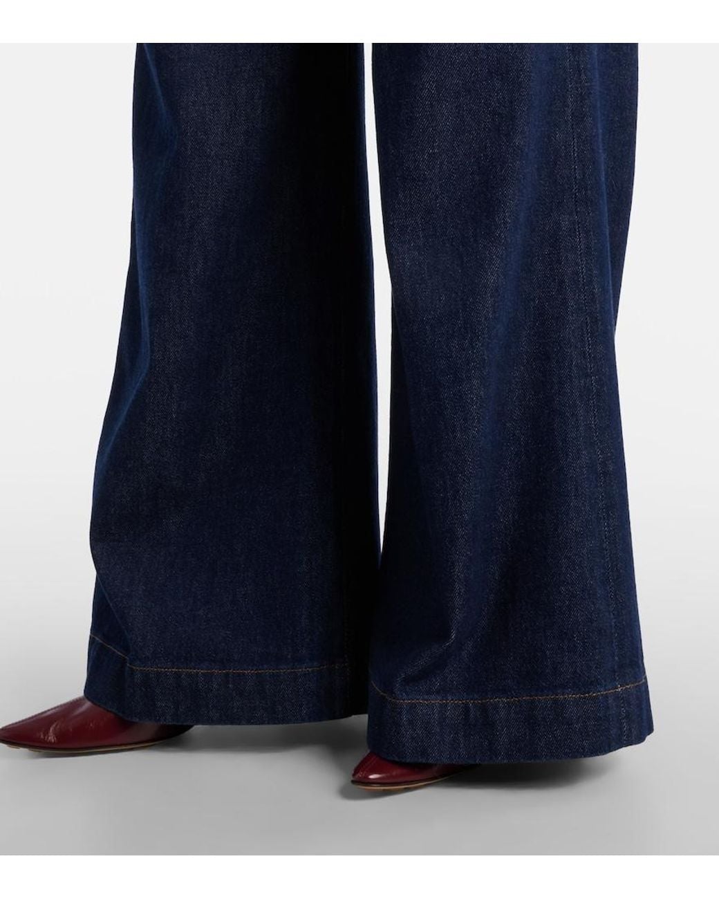 Citizens of Humanity Blue X Argent Beverly Mid-Rise Wide-Leg Jeans