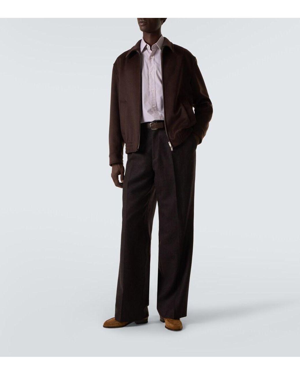 Christian Louboutin Loafers Penny Aus Veloursleder in Brown für Herren