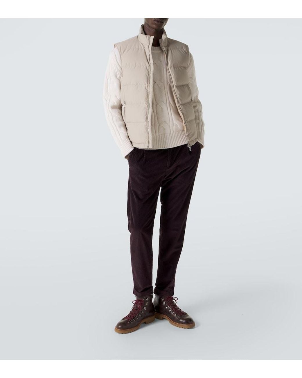 Eleventy White Cable-Knit Wool Sweater for men