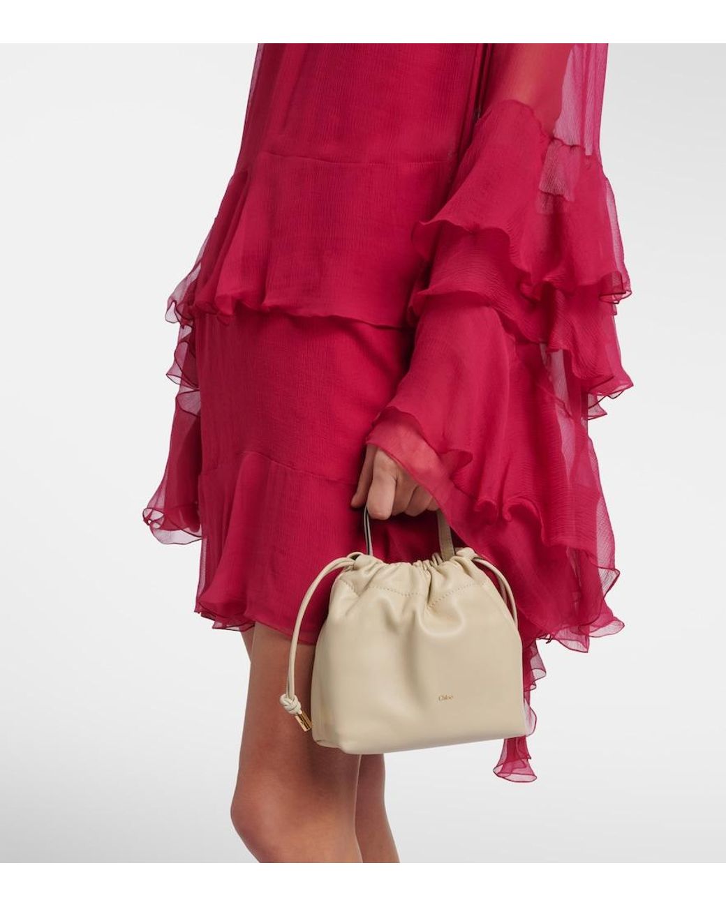 Chloé Metallic Icons Mini Leather Bucket Bag