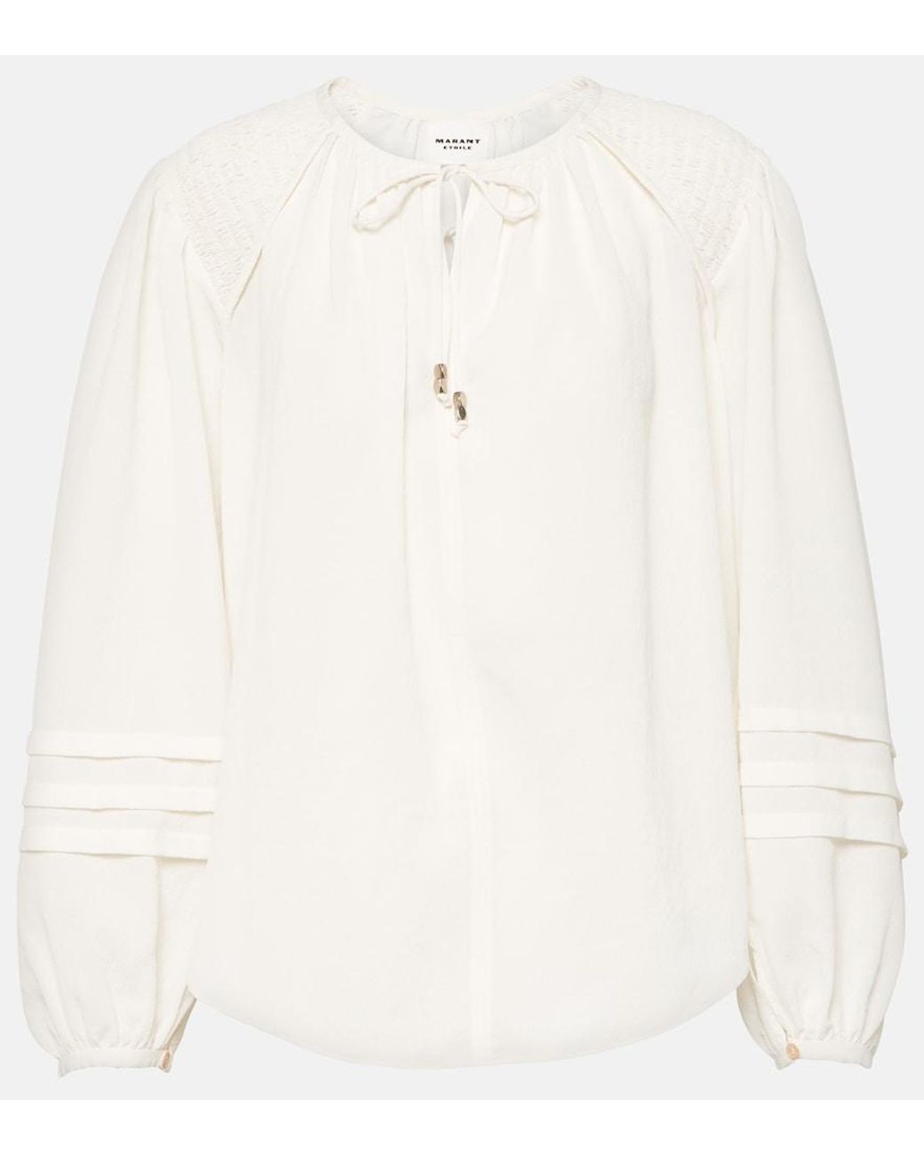 Isabel Marant Natural Lamaya Crepe Blouse