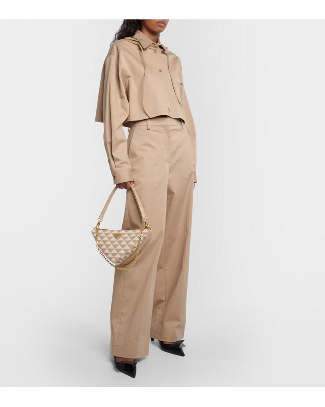 Prada Metallic Symbole Leather Mini-Bag