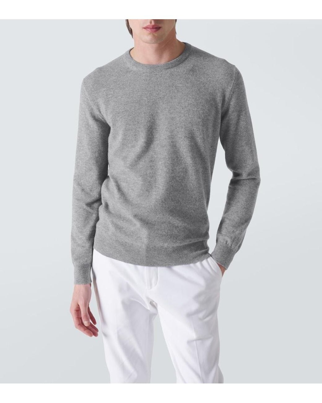 Zegna Gray Cashmere Sweater for men