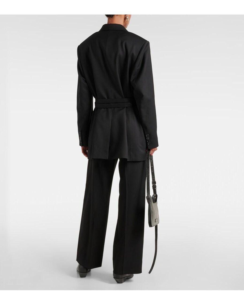 Acne Black Belted Blazer
