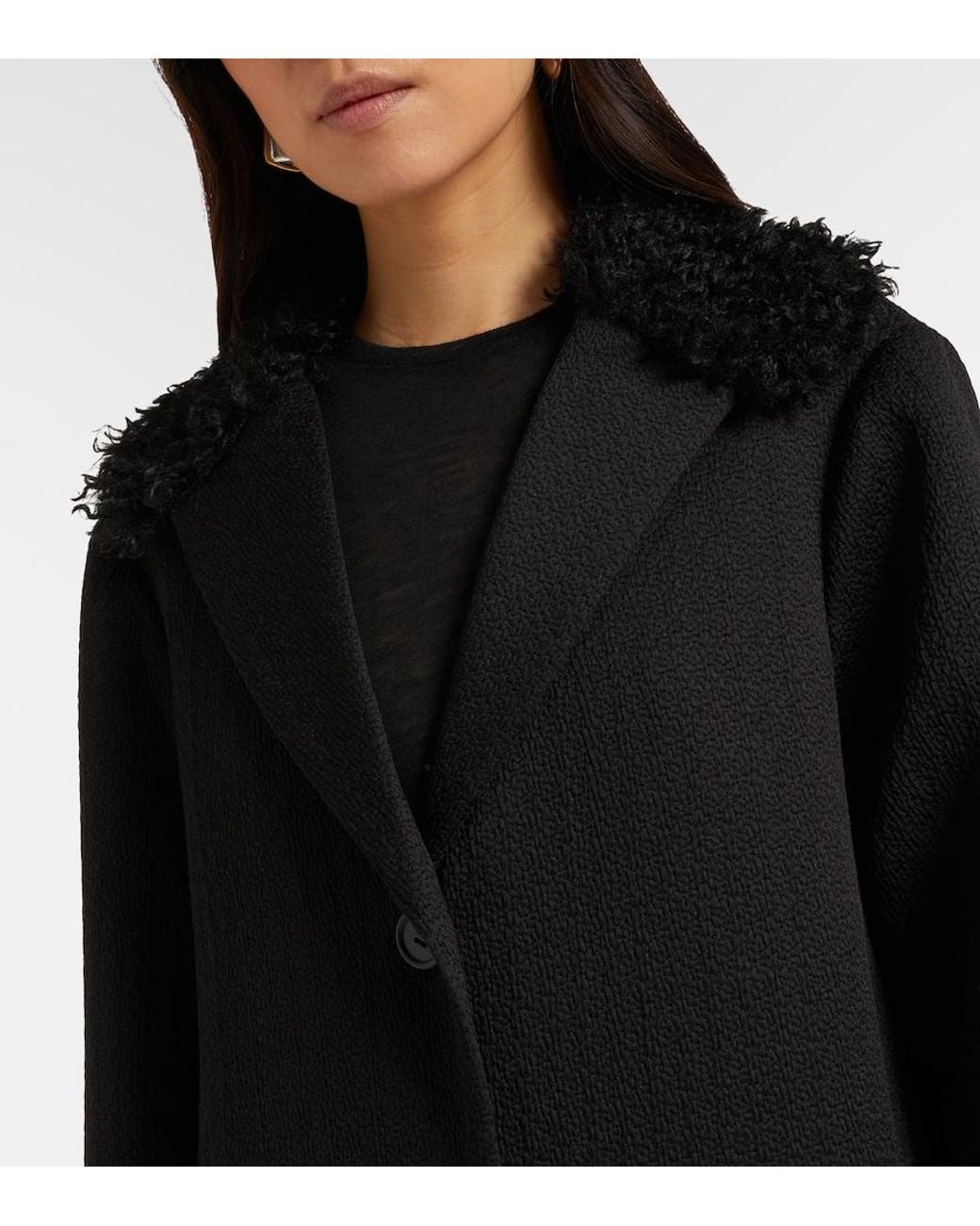 Rixo Black Diara Coat