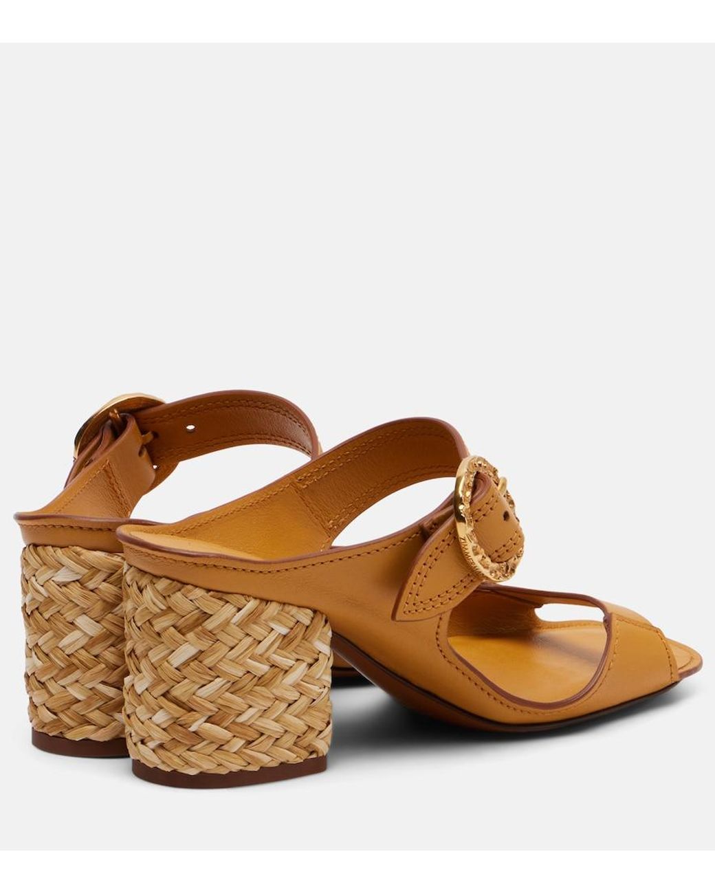 Zimmermann Brown Talia 105 Leather Mules