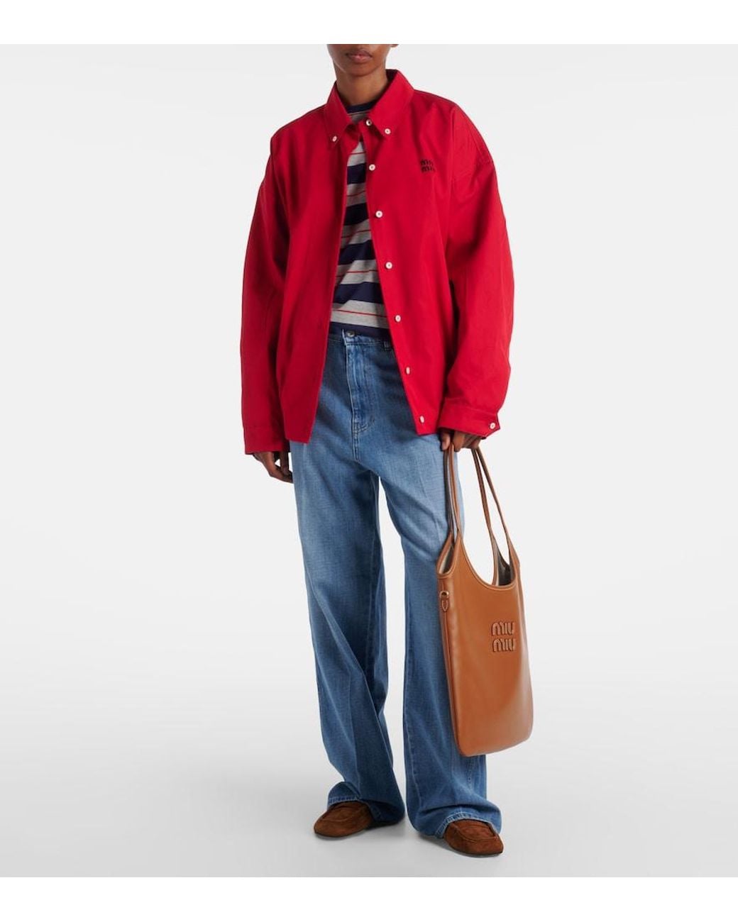 Miu Miu Brown Ivy Leather Shopper