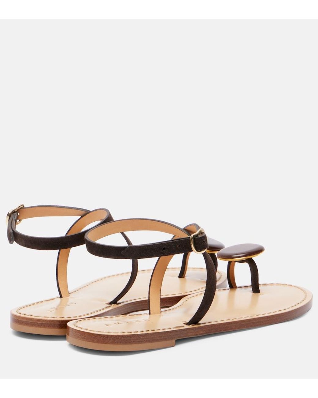 Amanu Brown Kigali Suede Sandals