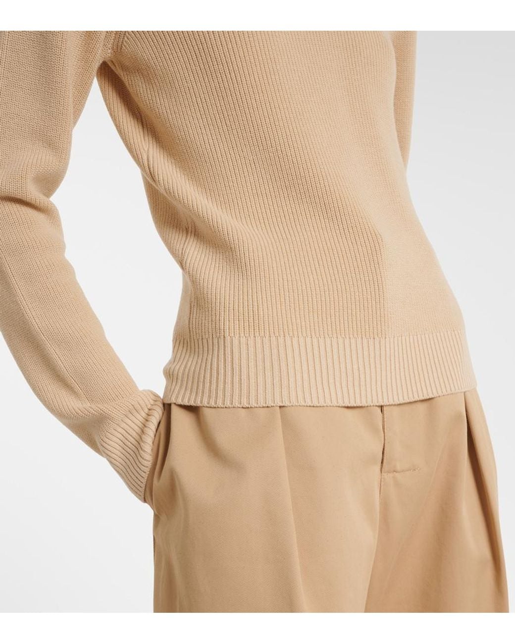 Loewe Natural Double L Cotton And Wool Sweater