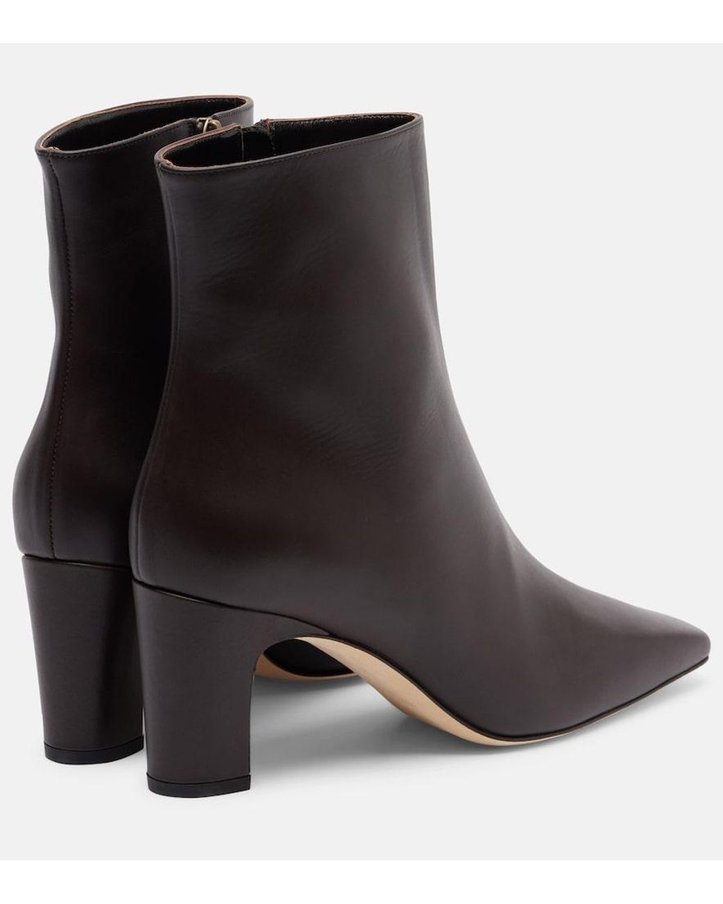 Manolo Blahnik Black Ofaralo 70 Leather Ankle Boots