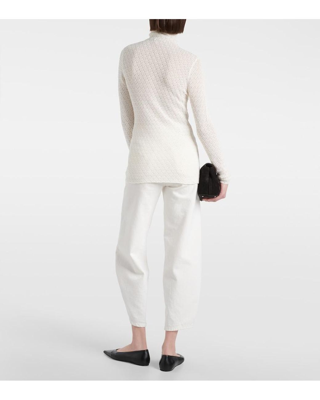 Totême White Crochet Top