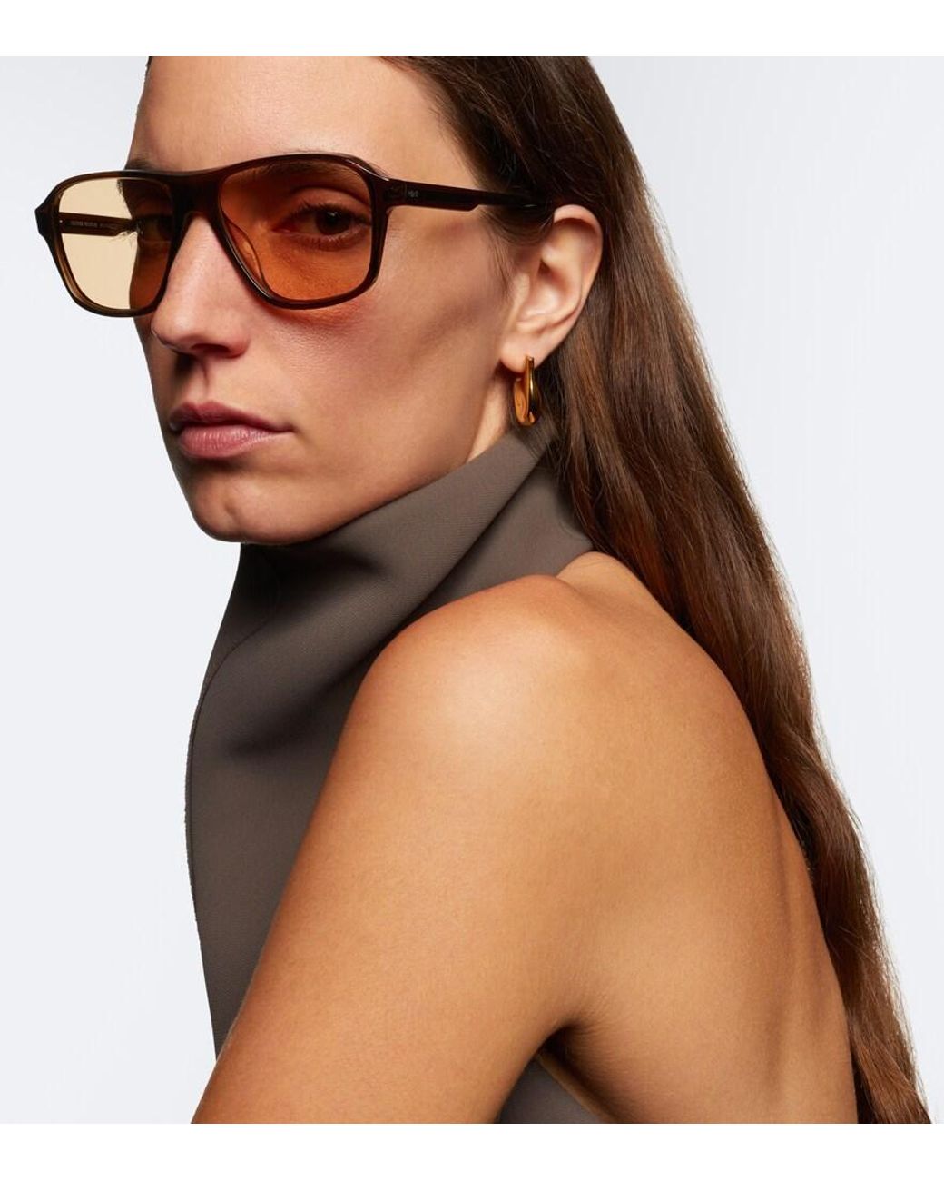 Khaite Brown X Oliver Peoples 1978Rx Aviator Glasses
