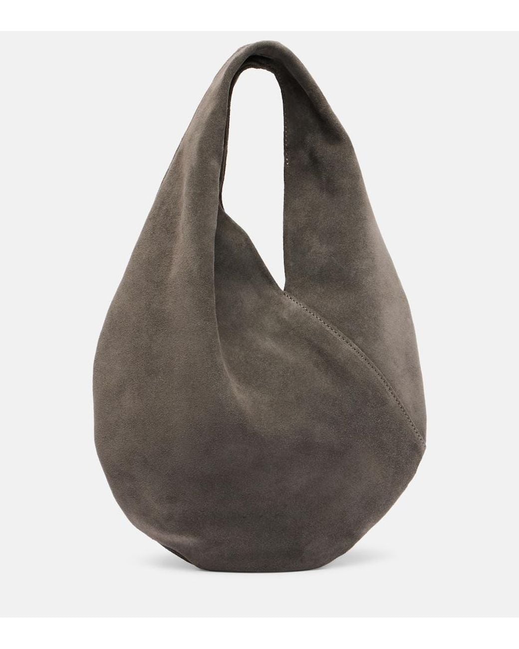 Aesther Ekme Brown Ora Mini Suede Shoulder Bag