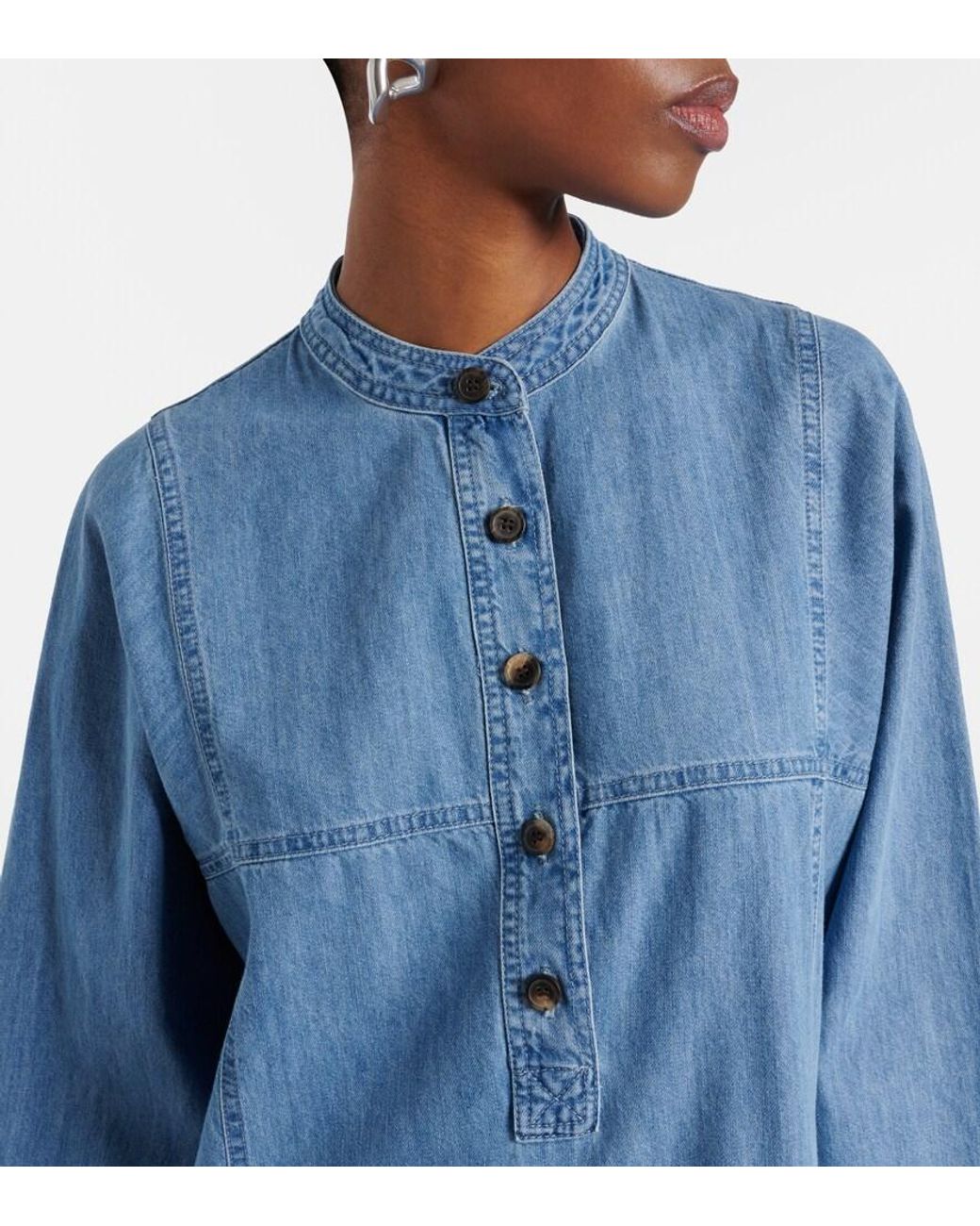 Dries Van Noten Blue Denim Maxi Dress