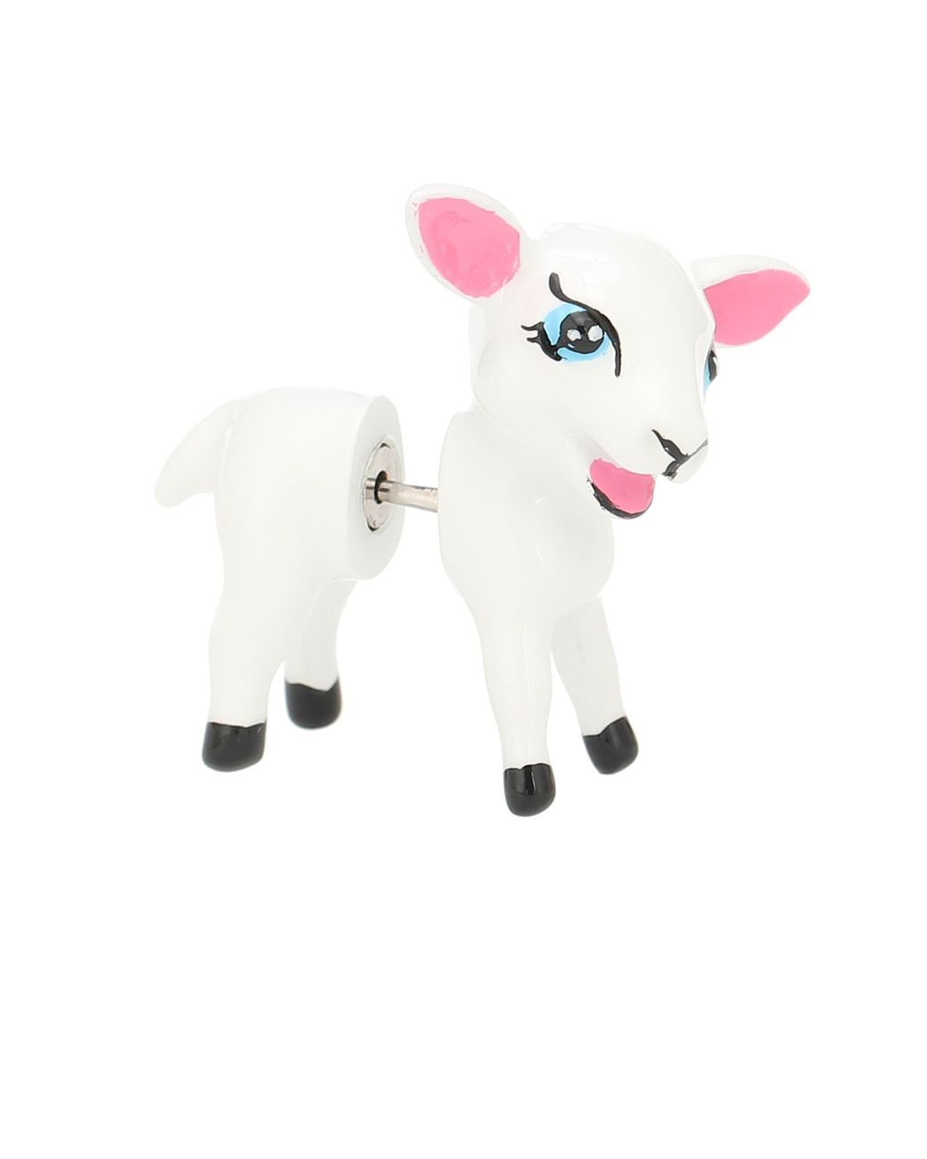 Balenciaga Lamb Single Earring in White Lyst