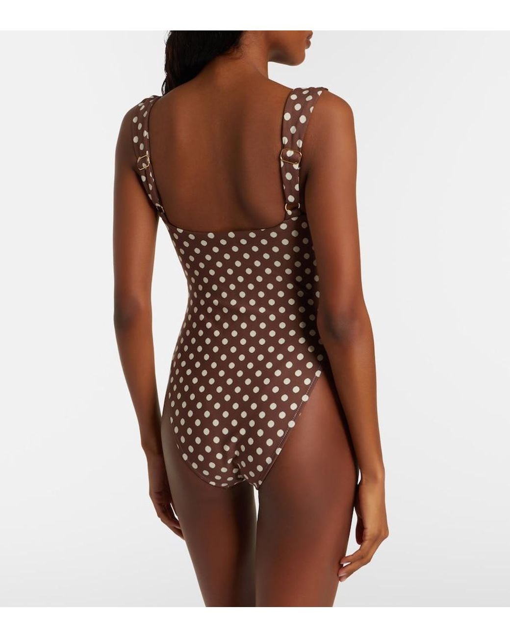 Montce White Bella Polka-Dot Swimsuit