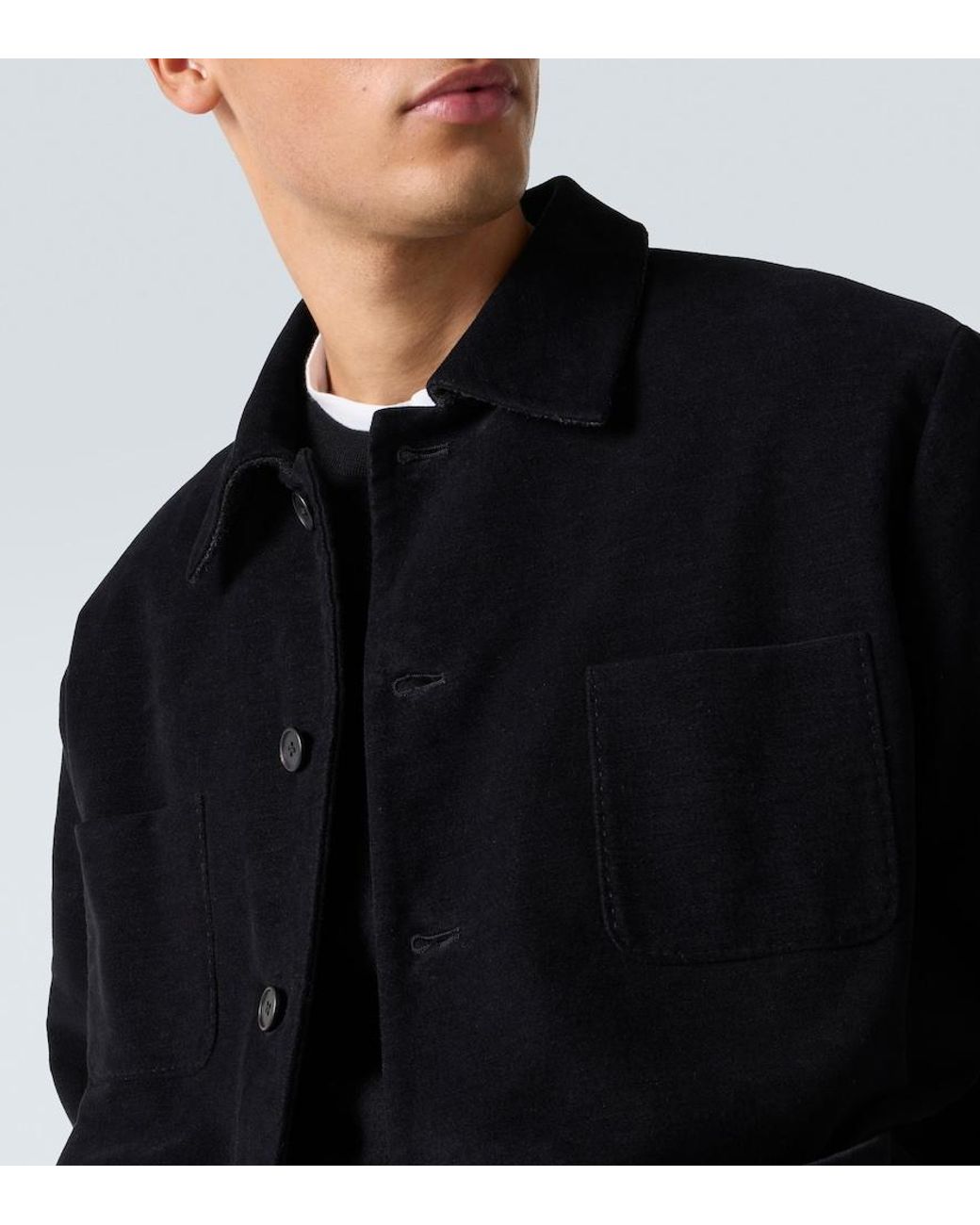The Row Black Kian Cotton Jacket for men