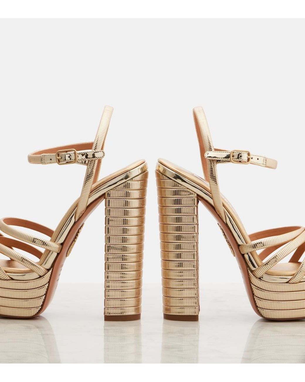 Aquazzura Metallic Heatwave Sandals