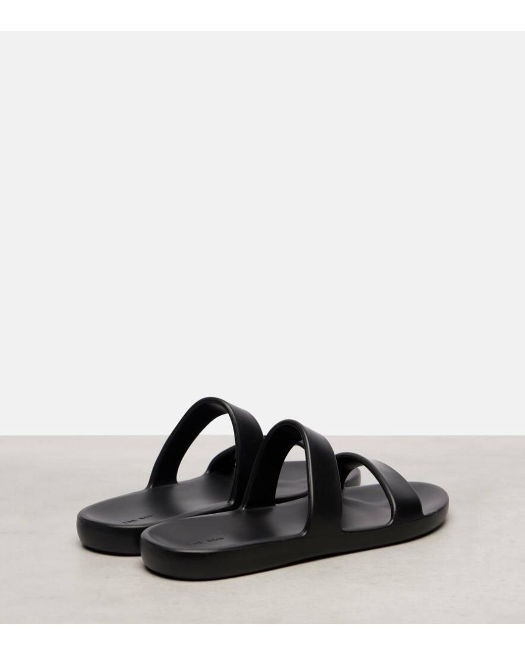 The Row Foam Rubber Sandals in Black | Lyst