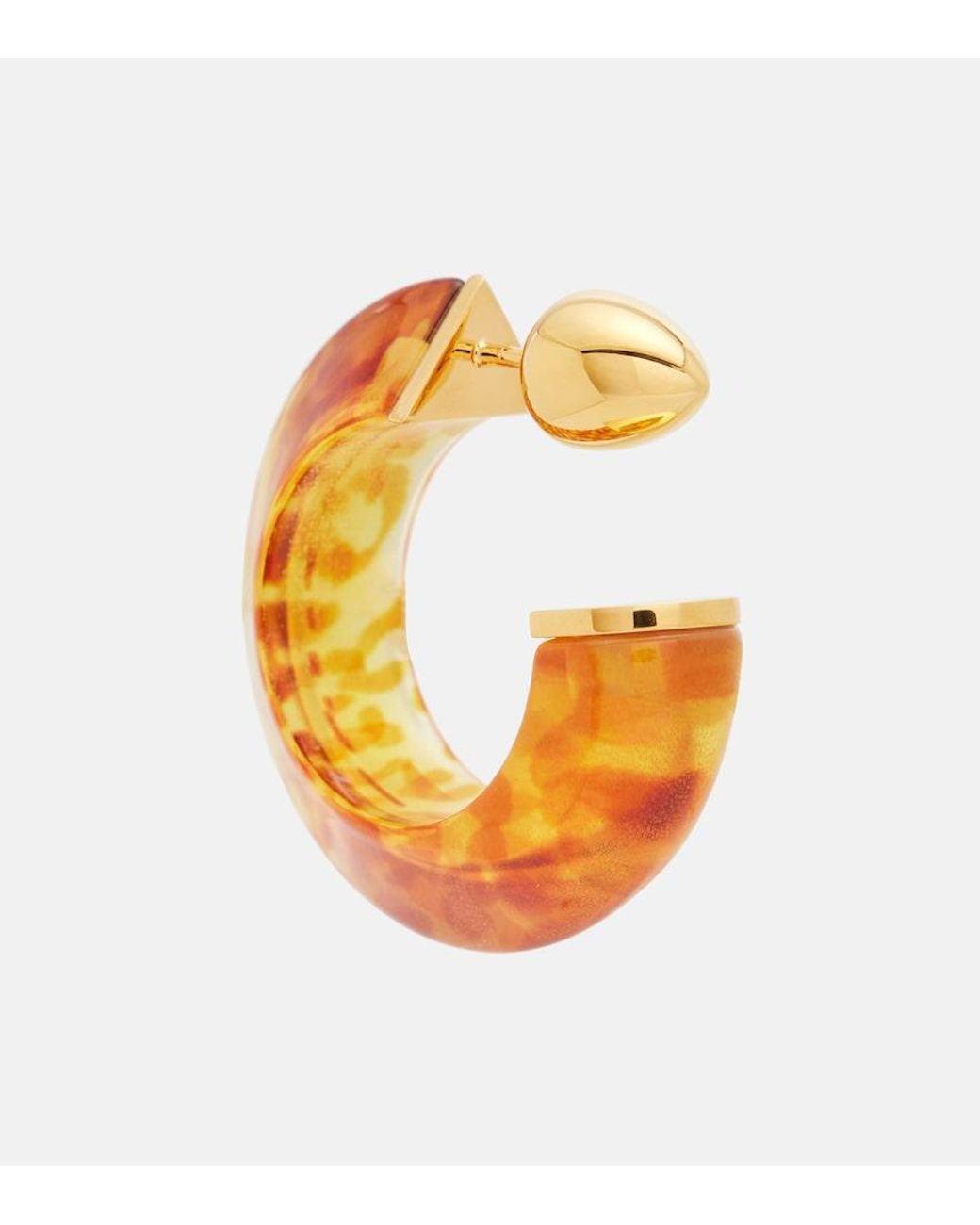 Alaïa Orange Edge Hoop Earrings